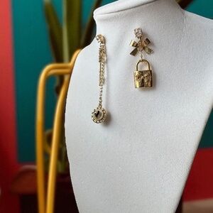 Betsey Johnson gold earrings